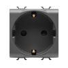 Priza Schuko 2M 2P+E 16A Negru