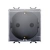 Priza Schuko cu Capac Negru 2M 2P+E 16A
