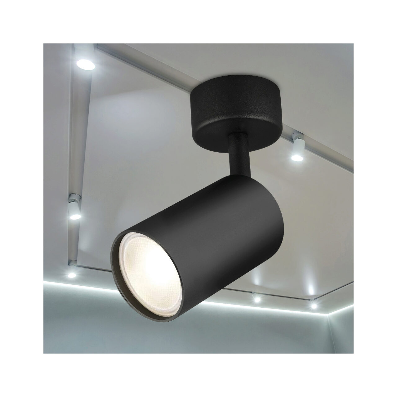 SPOT GU10 PE PERETE NEGRU BR PLUS SRD-1 - imagine 2