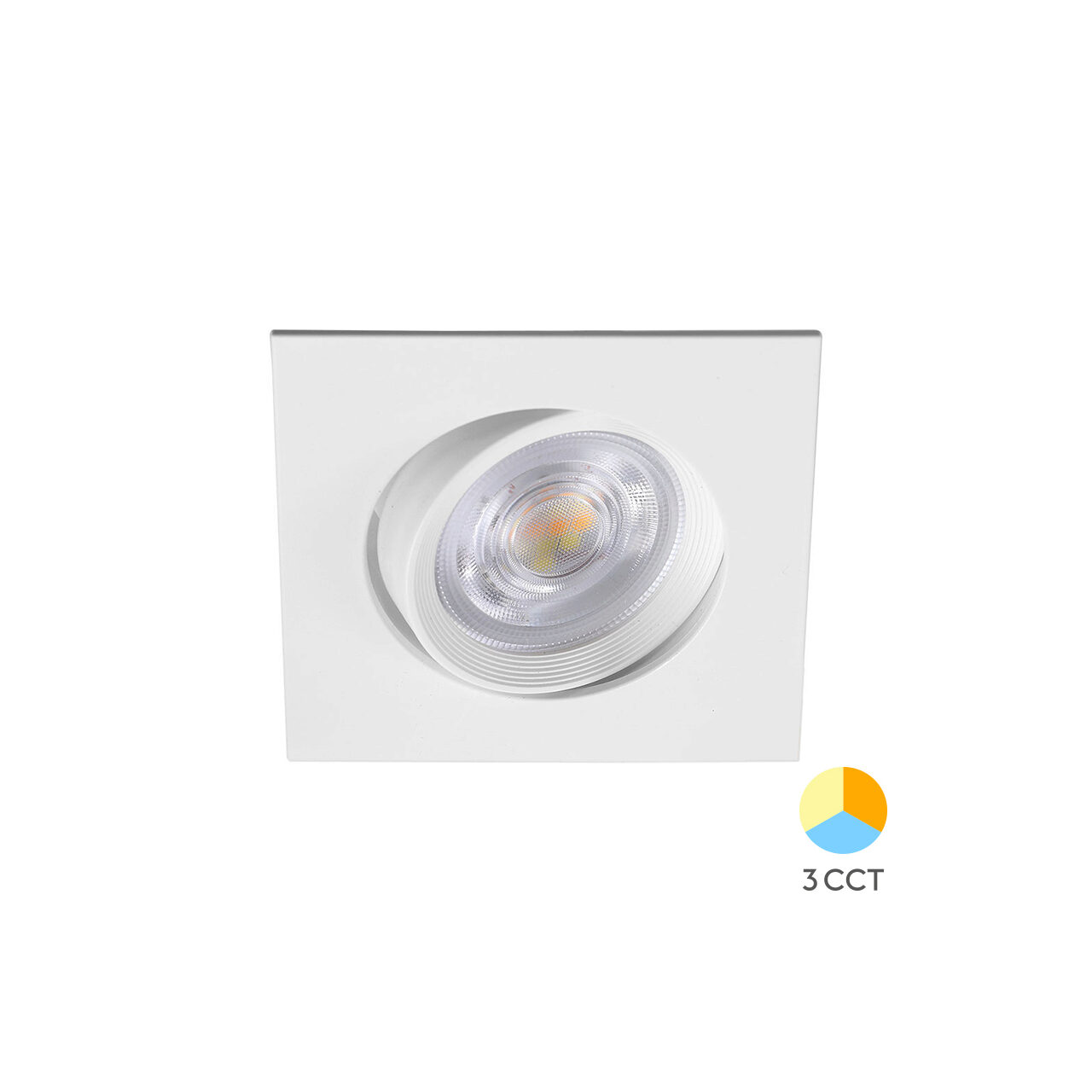 SPOT LED PATRAT 7W 3IN1 230 IP20 ALB ROTABILA - Instadepot