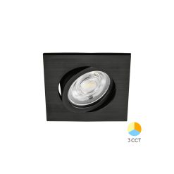 SPOT LED PATRAT 7W 3IN1 230 IP20 NEGRU ROTABILA - Instadepot