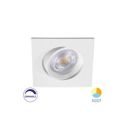 SPOT LED PATRAT 7W DIM 3IN1 230V IP20 ALB ROTABIL - Instadepot