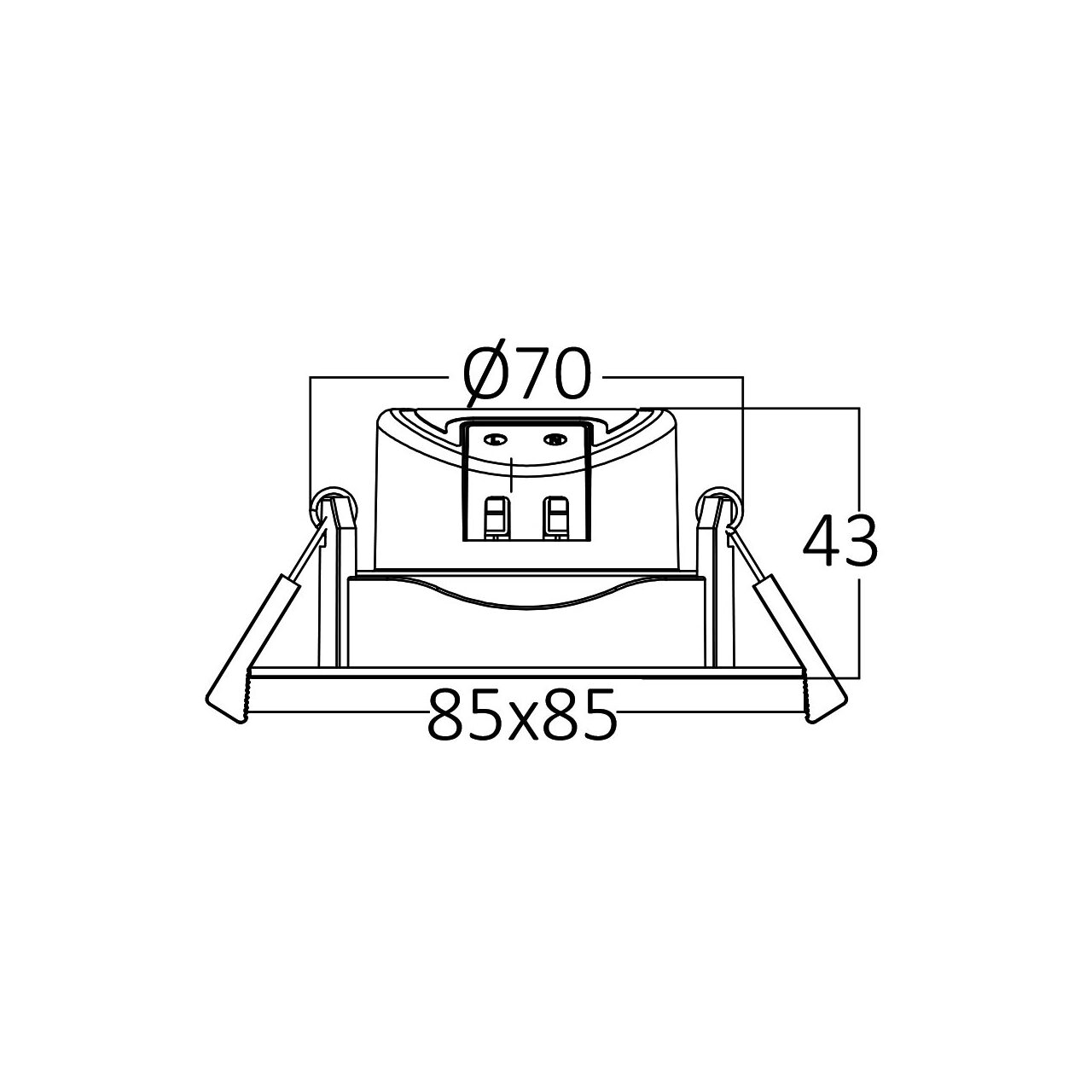 SPOT LED PATRAT 7W DIM 3IN1 230V IP20 ALB ROTABIL - imagine 7