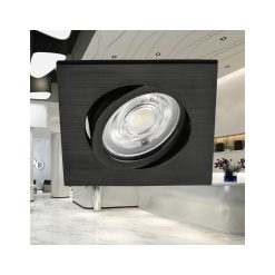 Alternative view of SPOT LED PATRAT 7W DIM 3IN1 230V IP20 NEGRU ROTA.