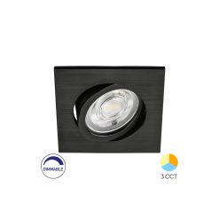 SPOT LED PATRAT 7W DIM 3IN1 230V IP20 NEGRU ROTA. - Instadepot