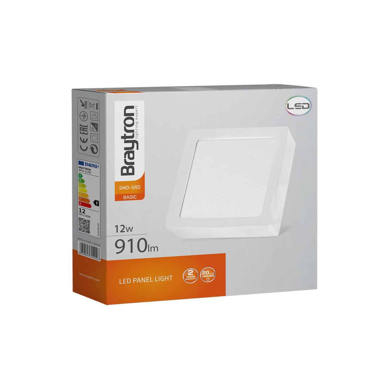 SPOT LED PATRAT PT 12W 910LM 6500K D:170x170X38MM - imagine 5