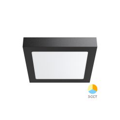 SPOT LED PATRAT PT 24W 2400LM 3in1 NEGRU IP20 - Instadepot