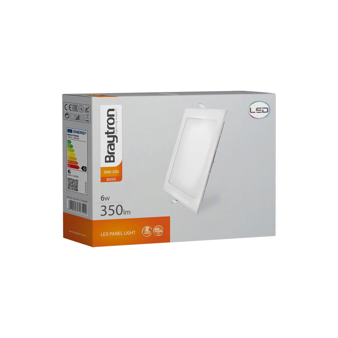 SPOT LED PATRAT ST 6W 350LM 6500K D:120x120MM - imagine 5