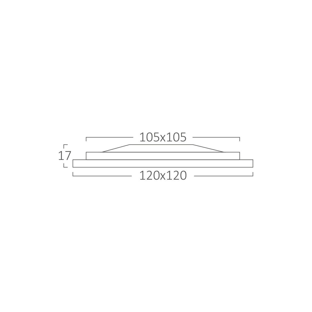 SPOT LED PATRAT ST 6W 350LM 6500K D:120x120MM - imagine 6