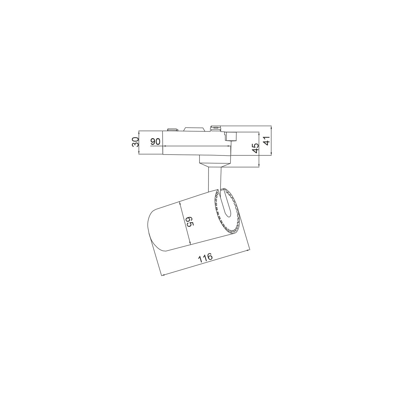 SPOT LED PE SINA-A15-NEGRU 3000K 15W 1120LM - imagine 4
