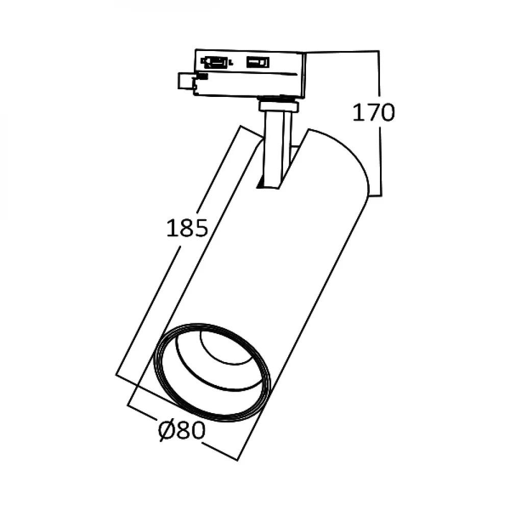 SPOT LED PE SINA ALB 3000K 30W 2660LM COB BR PLUS - imagine 5