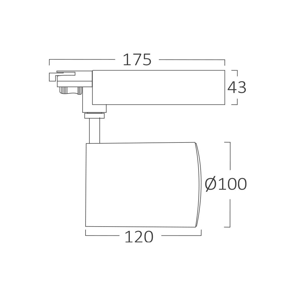 SPOT LED PE SINA ALB 3000K 40W 3600LM COB BR PLUS - imagine 5