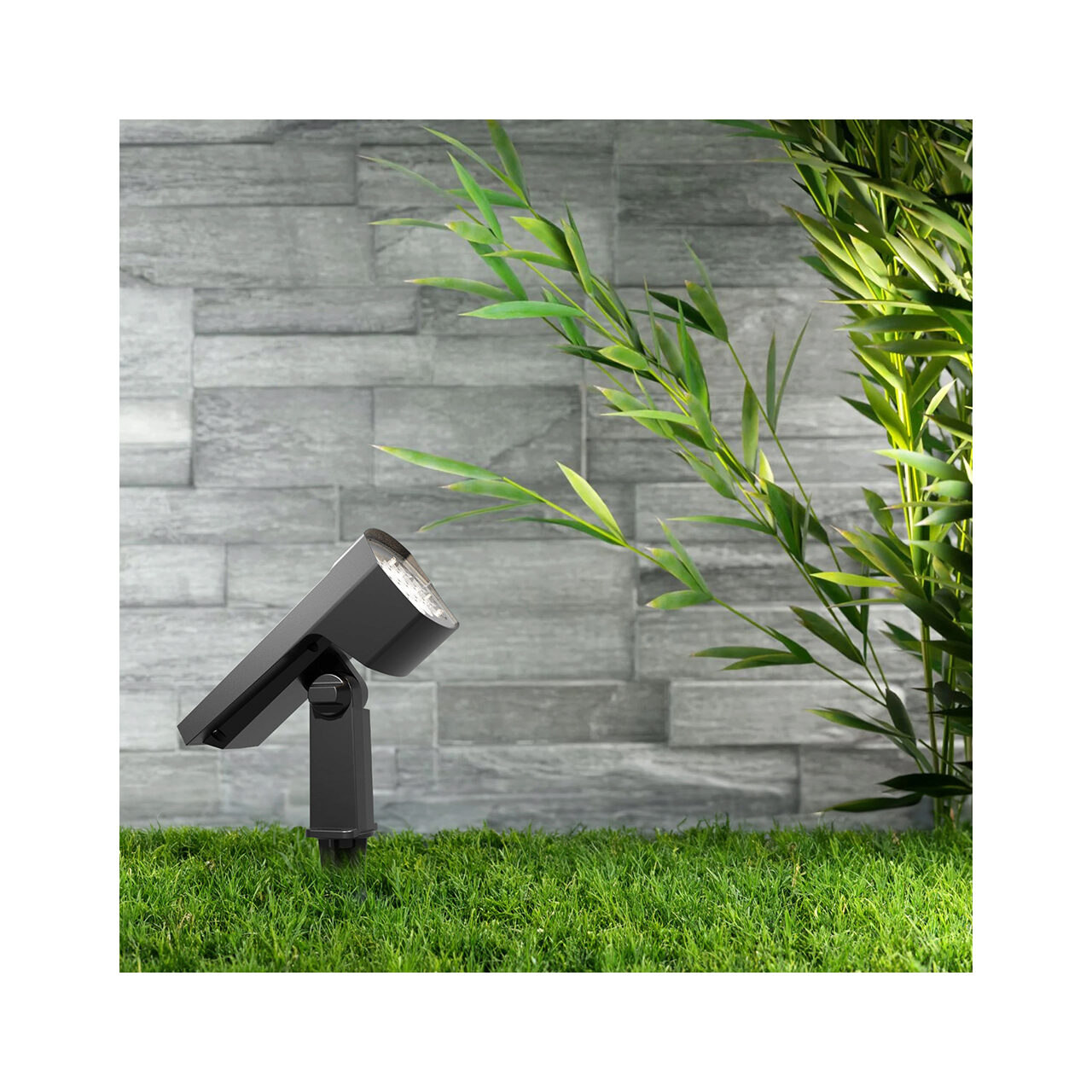 SPOT LED PT GRADINA 12W 2in1+SOLAR IP65 GRI - imagine 2