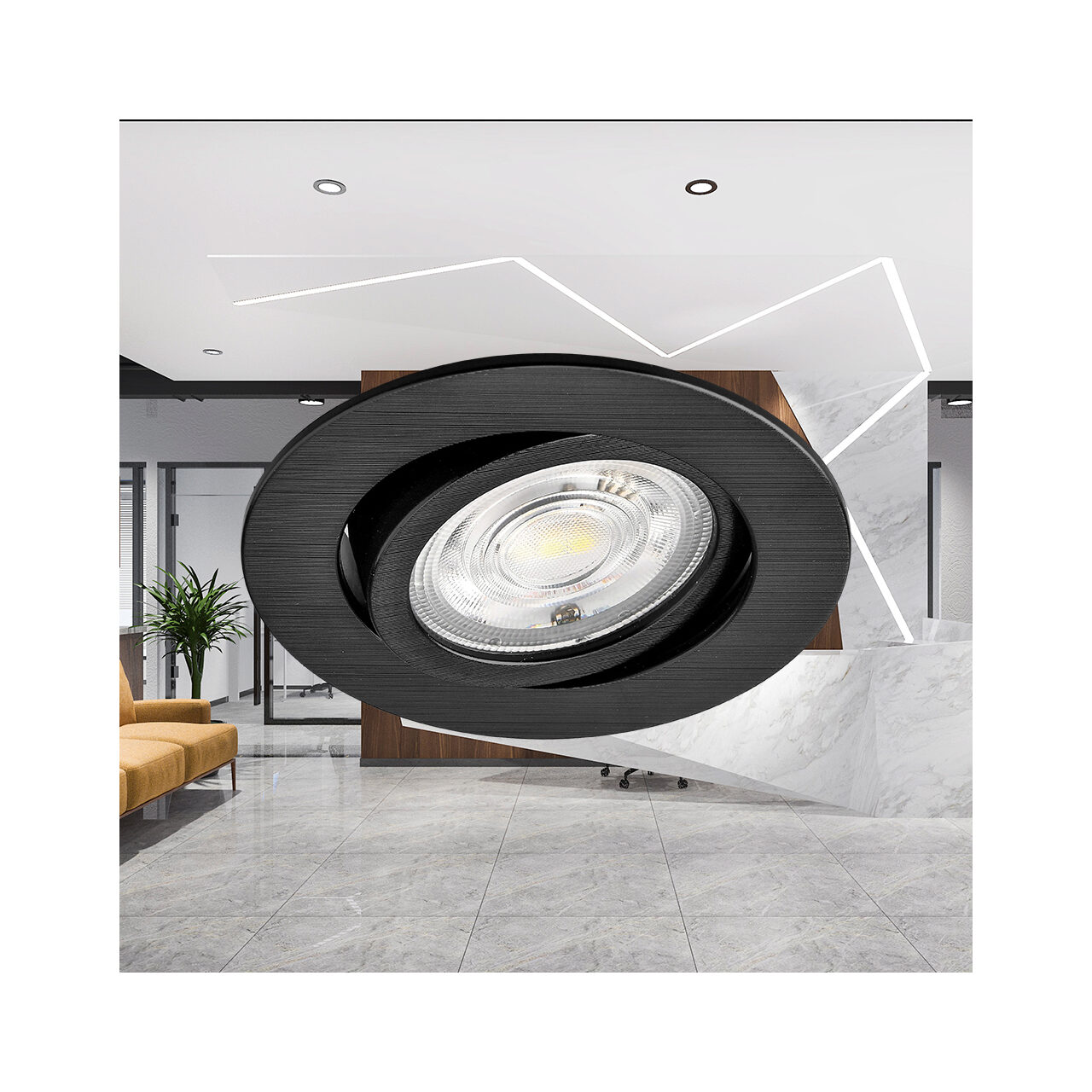 SPOT LED ROTUND 7W 3IN1 DIM 230V IP20 NEGRU ROTABI - imagine 2