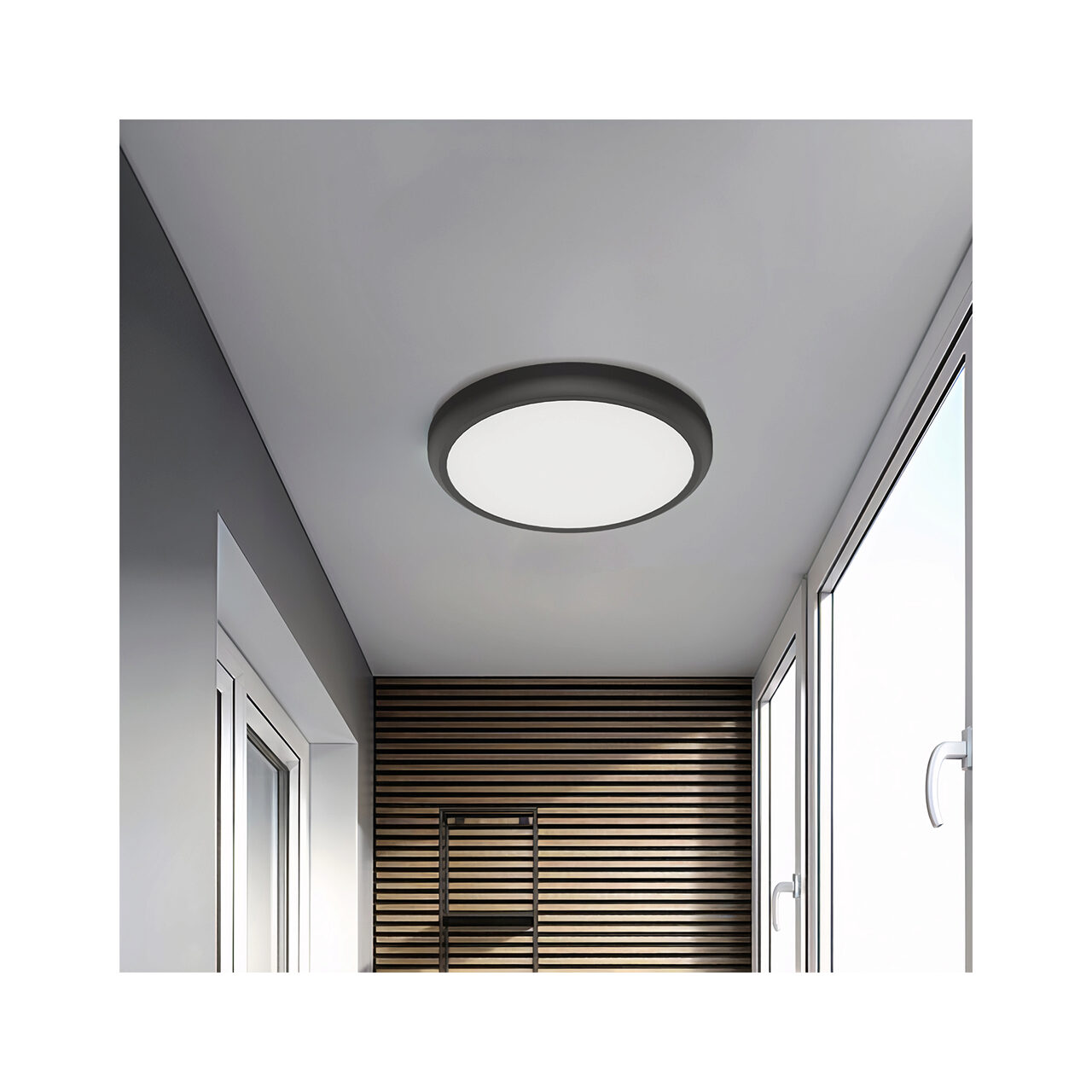 SPOT LED ROTUND PT 20W 2000lm 3in1 NEGRU F:225MM IP40 - imagine 2