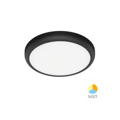 SPOT LED ROTUND PT 20W 2000lm 3in1 NEGRU F:225MM IP40 - Instadepot