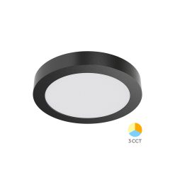 SPOT LED ROTUND PT 24W NEGRU 3in1 - Instadepot