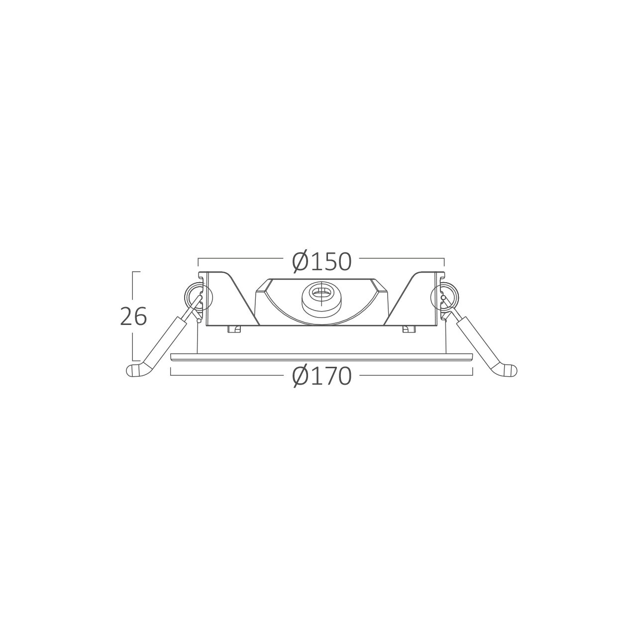 SPOT LED ROTUND ST 12W 1120LM DIM 3in1 F:170MM ALB IP40 - imagine 7