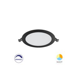 SPOT LED ROTUND ST 12W 1120LM DIM 3in1 F:170MM NEGRU IP40 - Instadepot