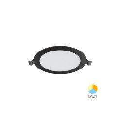 SPOT LED ROTUND ST 12W 6INC-NEGRU 3in1 - Instadepot