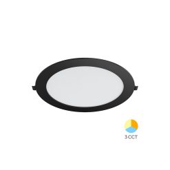 SPOT LED ROTUND ST 24W 10INC-NEGRU 3in1 - Instadepot