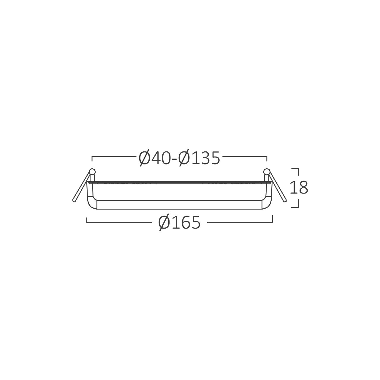 SPOT LED ROTUND ST 24W 2500lm 3in1 ALB,D: 165mm,REGLABIL 40-135mm,IP20 - imagine 6