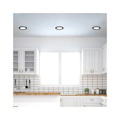 Alternative view of SPOT LED ROTUND ST 6W 470LM DIM 6500K F:128MM NEGRU IP40