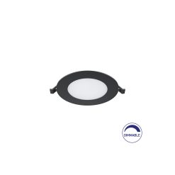SPOT LED ROTUND ST 6W 470LM DIM 6500K F:128MM NEGRU IP40 - Instadepot