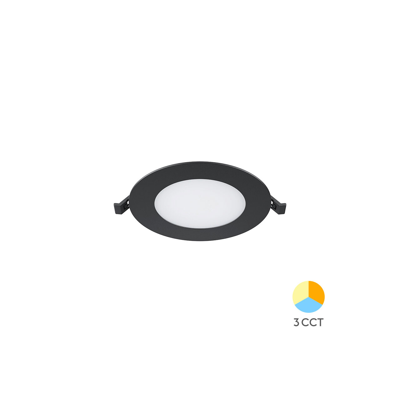 SPOT LED ROTUND ST 6W 4INC-NEGRU 3in1 - Instadepot