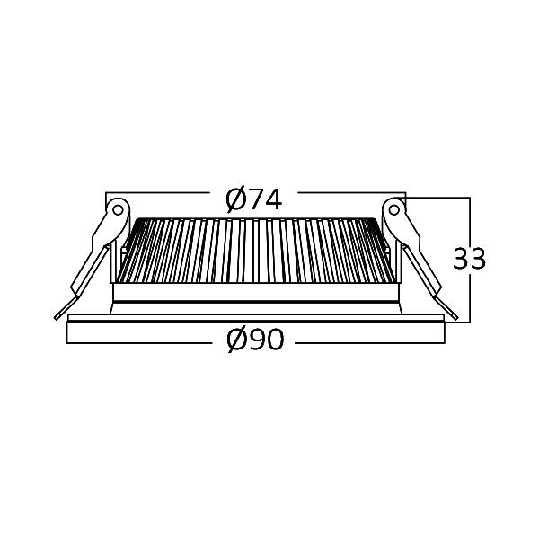 SPOT LED ROTUND ST 8W 6500K F:90MM FATON - imagine 5