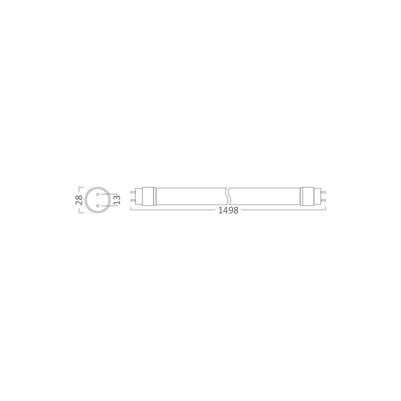 TUB LED 1500MM 24W 2440LM 6500K T8 ALB ALIM 1CAP - imagine 4