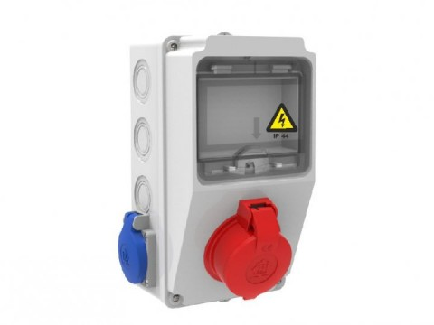 Tablou Sigurante 1P (3x25A) 380V + 2P (1x16A) 220V IP44 - Instadepot
