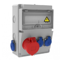 Tablou Sigurante 1P (5x32A) 380V + 2P (1x16A) + 2P (1x16A) 220V IP44 - Instadepot