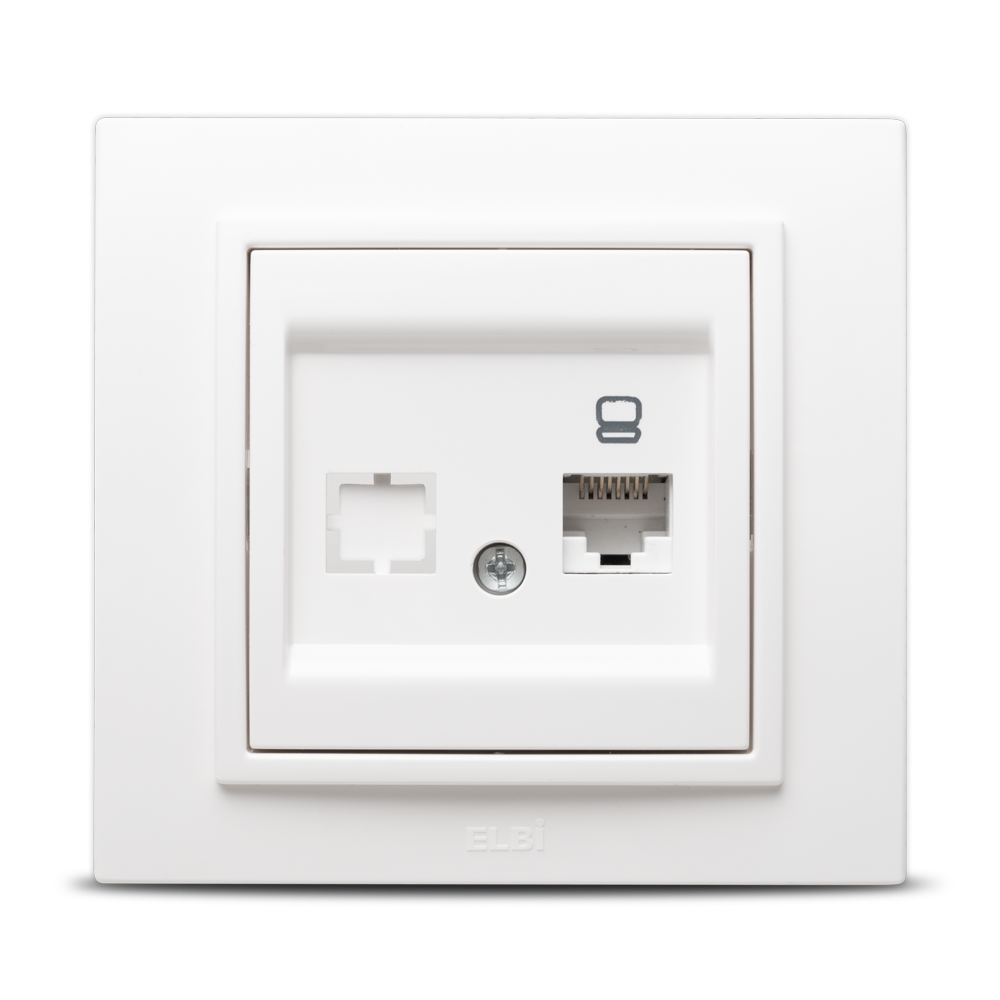 Zena Alb Priza 1xUTP Cat6E ST - Instadepot
