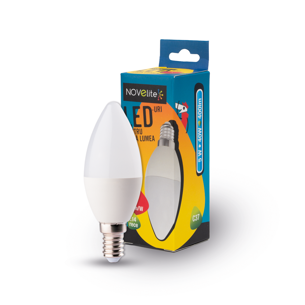 Bec LED Lumanare 5W E14 6400K - Instadepot