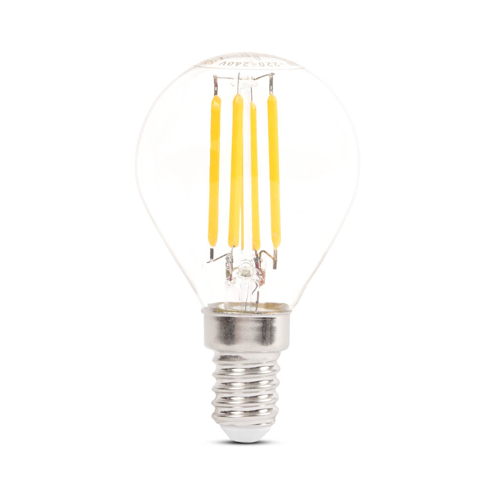 Bec LED filament sferic 4W E14 2700K